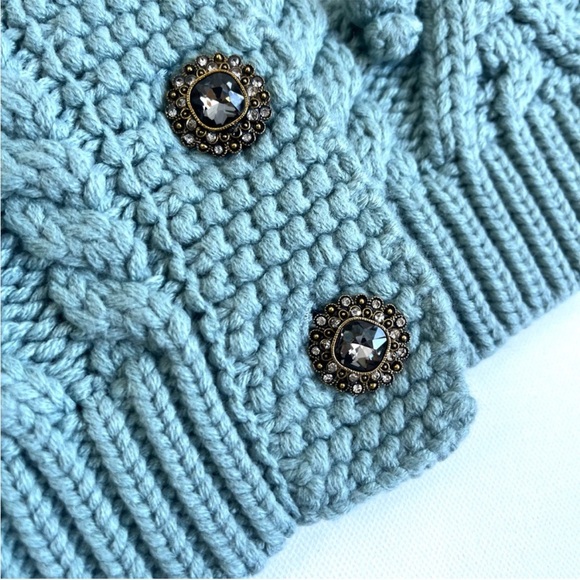 Zara Blue Green Sleeveless Sweater Vest - Picture 5 of 8